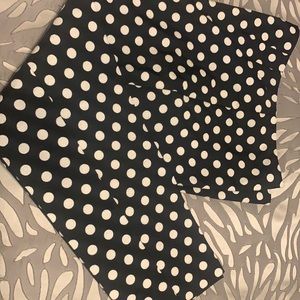 Talbots Black and white polka dot pants